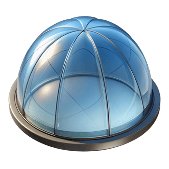 spectacular playful tropical Skylight, dome shaped, glass, NO BACKGROUND with Transparent Background. top-tier png