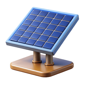 intense picturesque Solar panel, photovoltaic cells, renewable energy, NO BACKGROUND with Transparent Background. impeccable png