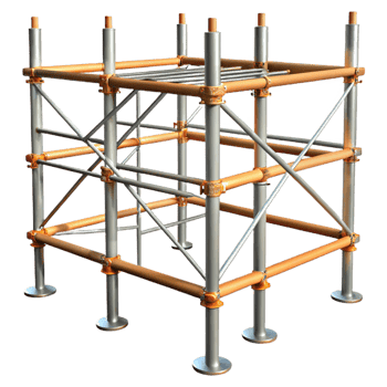sumptuous iconic Scaffolding, metal poles and planks, construction, NO BACKGROUND with Transparent Background. png