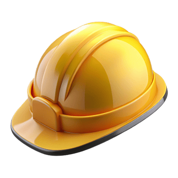memorable avant-garde Construction worker hard hat, yellow, safety, NO BACKGROUND with Transparent Background. top-tier png