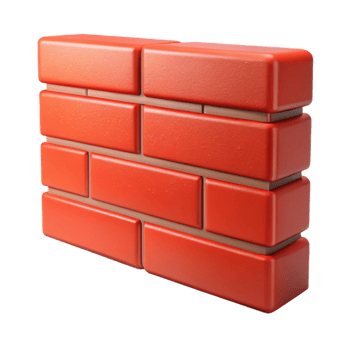 exquisite coveted Brick wall, red brick, mortar joints, NO BACKGROUND with Transparent Background. png