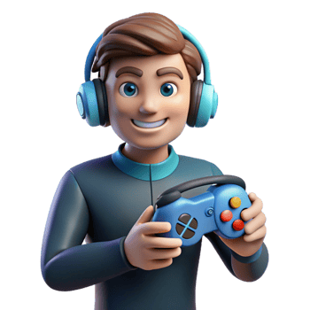 rare gothic Gamer, headphones, holding game controller, NO BACKGROUND with Transparent Background. fine detail png