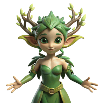 intense gorgeous Dryad, tree nymph, mythical creature, NO BACKGROUND with Transparent Background. gallery standard png