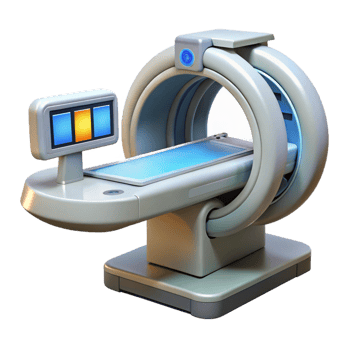 wonderful dynamic urban Advanced medical scanner with multiple probes and displays. NO BACKGROUND with Transparent Background. crisp png