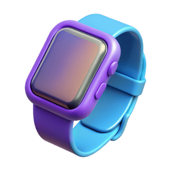 impressive ethereal avant-garde A modern smartwatch, digital display. NO BACKGROUND with Transparent Background. refined png