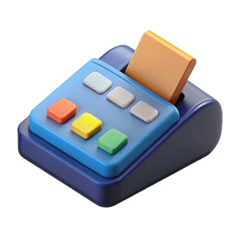 picturesque distinctive A credit card reader, electronic payment. NO BACKGROUND with Transparent Background. png