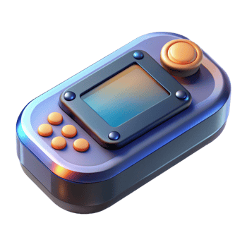 striking classic A game console, modern design. NO BACKGROUND with Transparent Background. premium png