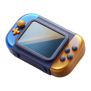 exquisite coastal A game console, modern design. NO BACKGROUND with Transparent Background. 8K png