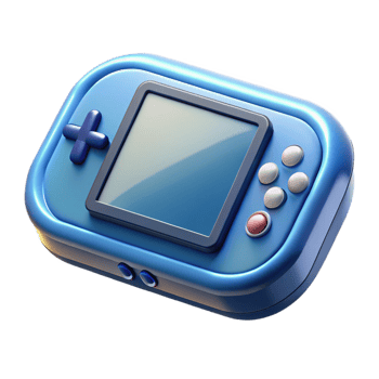 dynamic striking A portable game console, handheld device. NO BACKGROUND with Transparent Background. fine detail png