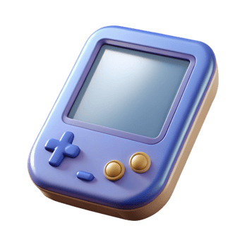 iconic abstract A portable game console, handheld device. NO BACKGROUND with Transparent Background. premium png