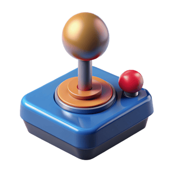 nostalgic striking A retro arcade joystick. NO BACKGROUND with Transparent Background. expertly shot png