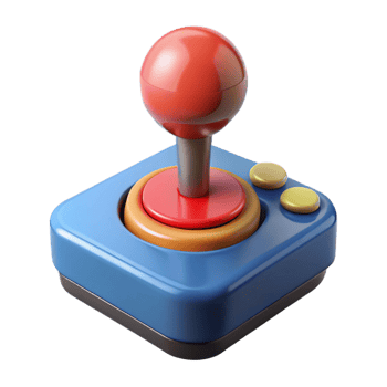 striking exceptional A retro arcade joystick. NO BACKGROUND with Transparent Background. png