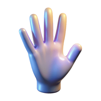 energetic hypnotic A single, stylized hand reaching upwards, made of light. NO BACKGROUND with Transparent Background. exclusive png