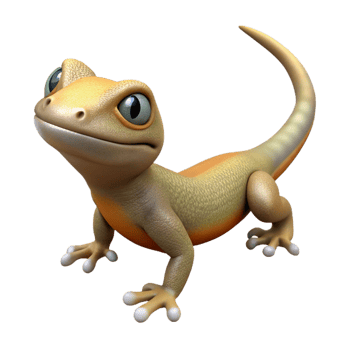 vibrant peaceful creative A lizard, NO BACKGROUND with Transparent Background. flawless png
