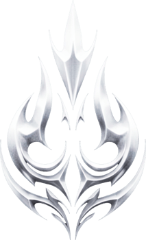 Abstract Chrome Icon with Y2K Iridescent Twist png