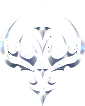 Edgy Y2K Chrome Badge with Holographic Flair png