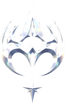 Stylized Iridescent Chrome Symbol in Y2K Style png