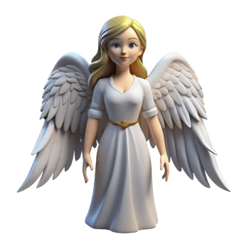mesmerizing bohemian A beautiful angel with feathered wings, NO BACKGROUND with Transparent Background. 4K png