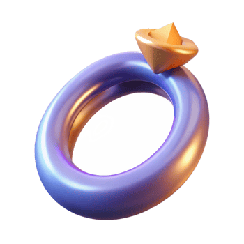 radiant notable A single, enchanted ring, NO BACKGROUND with Transparent Background. png