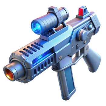 unforgettable impressionist Laser rifle, sci-fi weapon, advanced technology. NO BACKGROUND with Transparent Background. high resolution png