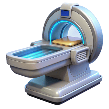playful glorious Medical scanner, futuristic device, diagnostic tool. NO BACKGROUND with Transparent Background. artisan png