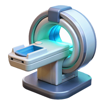 splendid bohemian Medical scanner, futuristic device, diagnostic tool. NO BACKGROUND with Transparent Background. 8K png
