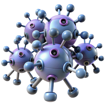 wonderful standout Nanobot swarm, microscopic robots, medical technology. NO BACKGROUND with Transparent Background. png