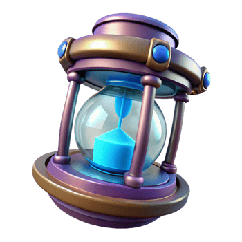 rare artistic Time travel device, futuristic gadget, temporal manipulation. NO BACKGROUND with Transparent Background. expertly shot png