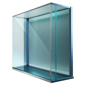 intense sumptuous Glass curtain wall panel NO BACKGROUND with Transparent Background. museum quality png