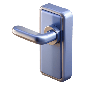 beautiful acclaimed Modern minimalist door handle NO BACKGROUND with Transparent Background. png