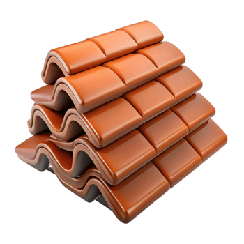 alluring passionate impressionist Stack of roof tiles NO BACKGROUND with Transparent Background. top-tier png