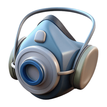 pristine modern Dust mask NO BACKGROUND with Transparent Background. fine detail png