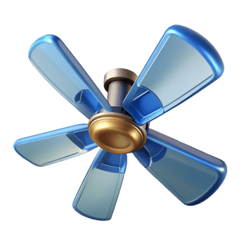 nostalgic immaculate Ceiling fan blade NO BACKGROUND with Transparent Background. fine detail png