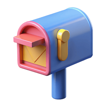 spectacular harmonious art deco Mailbox NO BACKGROUND with Transparent Background. museum quality png