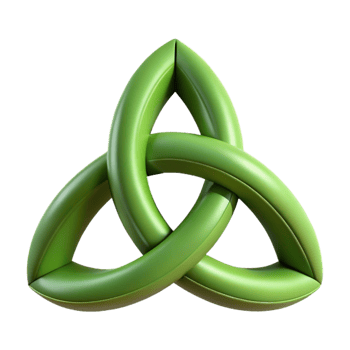 joyful enchanting Triquetra, Celtic symbol, trinity knot, NO BACKGROUND with Transparent Background. handcrafted png