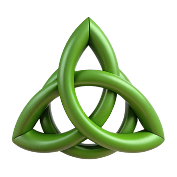 ethereal extraordinary Triquetra, Celtic symbol, trinity knot, NO BACKGROUND with Transparent Background. refined png