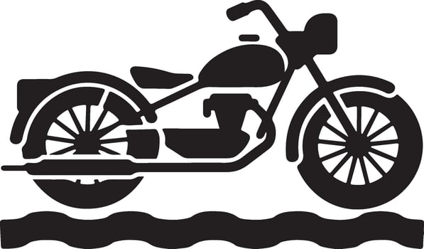 Bold Motorcycle Silhouette Illustration Art vector