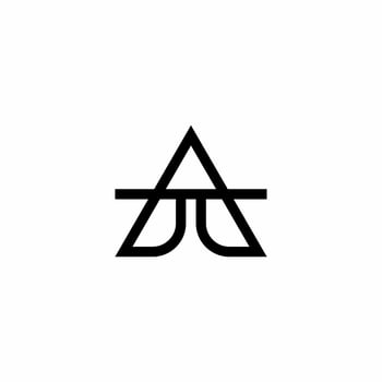 Monogram logo with initials AT. Modern, unique and sophisticated logo. vector