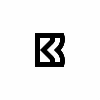 Monogram logo with initials BK. Modern, unique and sophisticated logo. This logo is suitable for use in the technology business sector. vector