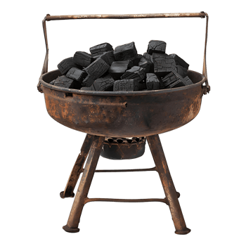 Cooking Ready Grill with Charcoal png