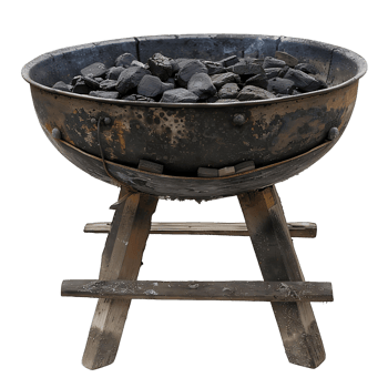 Charcoal Ready for Grilling Session png