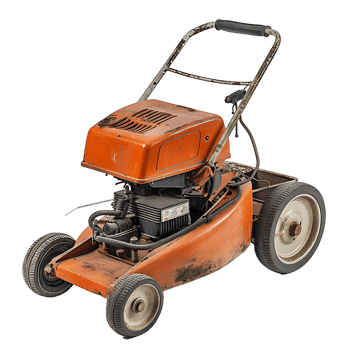 Retro Style Push Lawn Cutter png