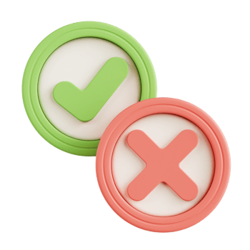 Checkmark Cross Icons png