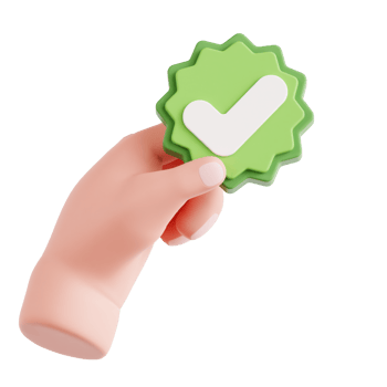 Approval Badge 3D png