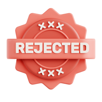Rejected Stamp Badge 3D Illustration png