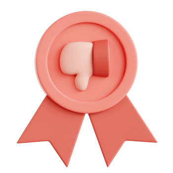 Thumbs Down Badge Award png