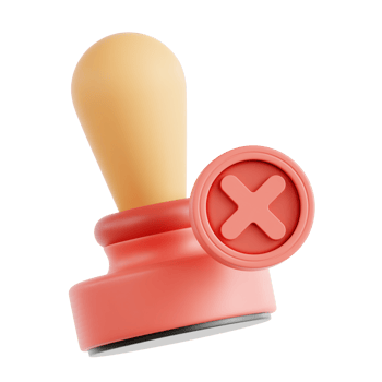 Rejected Stamp 3D png
