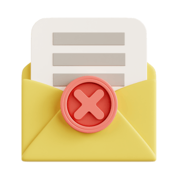 Email Error 3D Illustration png