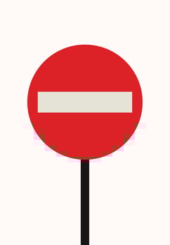 Illustration art no enter bauhaus vector