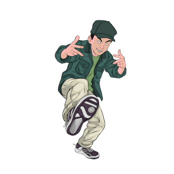 Character Hip-hop Boy Illustration Dance png
